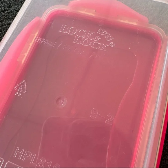 Lock & Lock Pink Food Storage Container Set of 11 - Picture 9 of 14